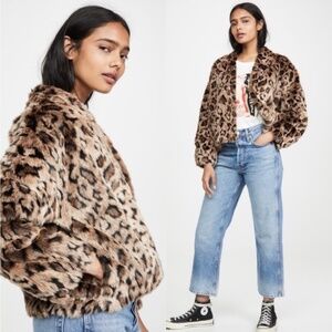 Velvet by Graham & Spencer Anna Faux Fur Jacket in Leopard